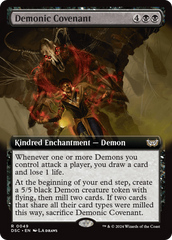 Demonic Covenant (Extended Art) [Duskmourn: House of Horror Commander] | Cards and Coasters CA