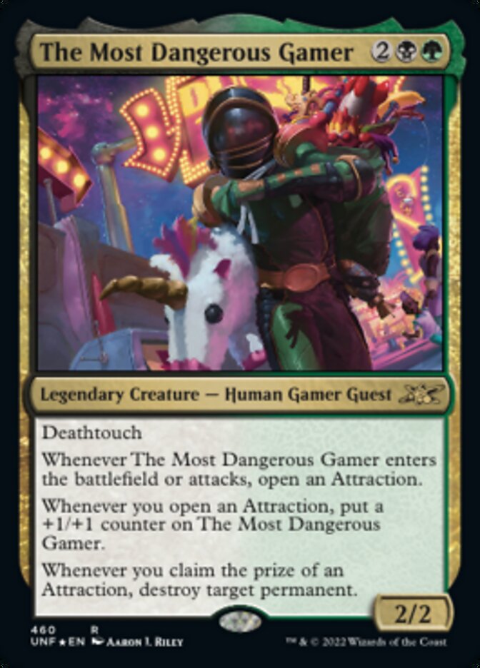The Most Dangerous Gamer (Galaxy Foil) [Unfinity] | Cards and Coasters CA