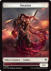 Soldier // Shark Double-Sided Token [Reality Fracture Commander Tokens] | Cards and Coasters CA