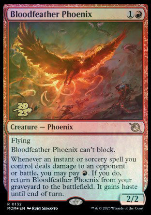 Bloodfeather Phoenix [March of the Machine Prerelease Promos] | Cards and Coasters CA