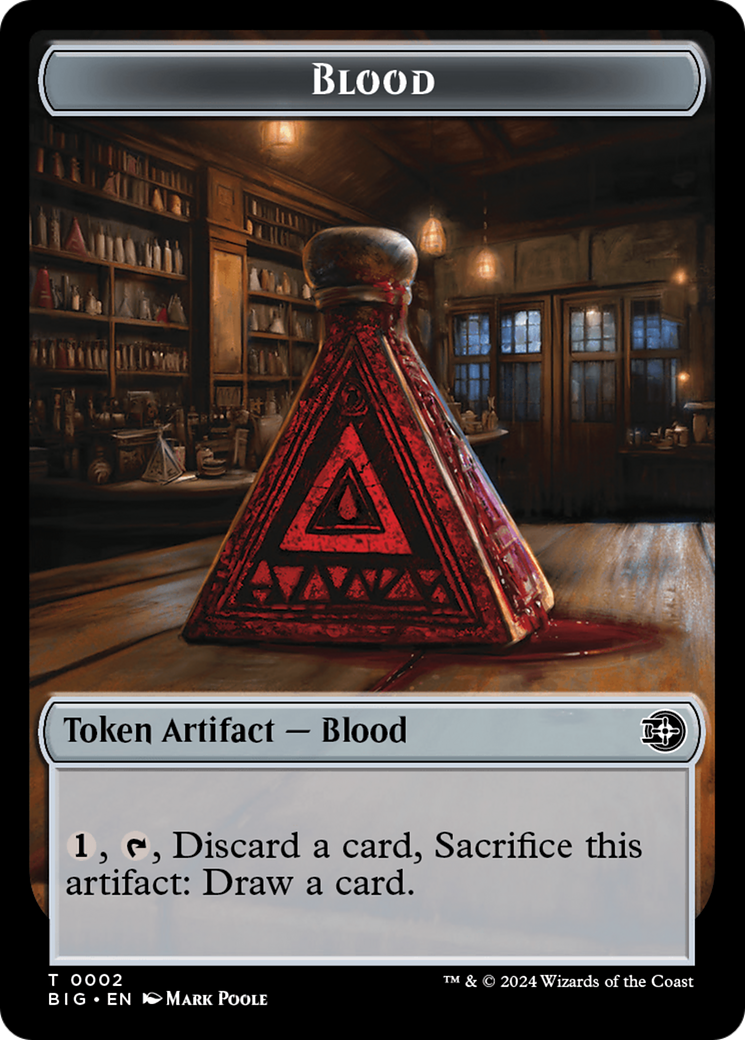 Blood Token [Outlaws of Thunder Junction: The Big Score Tokens] | Cards and Coasters CA