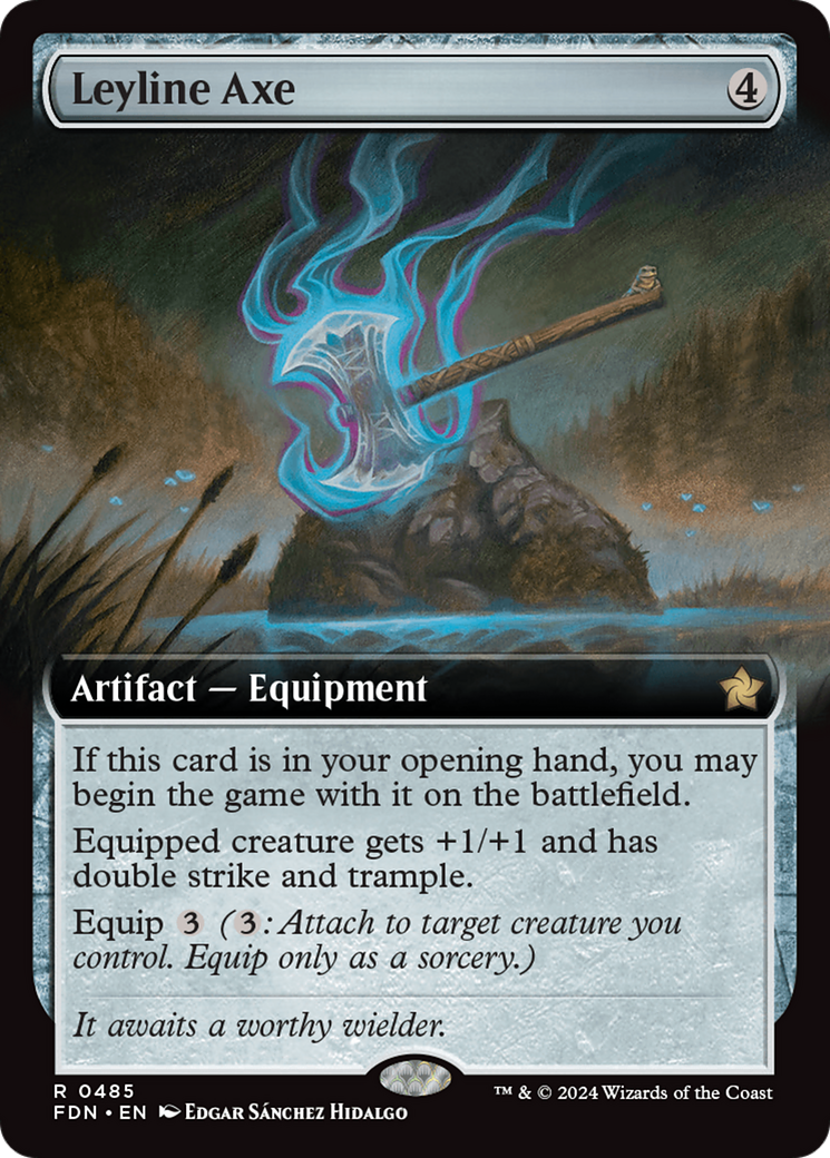 Leyline Axe (Extended Art) [Foundations] | Cards and Coasters CA