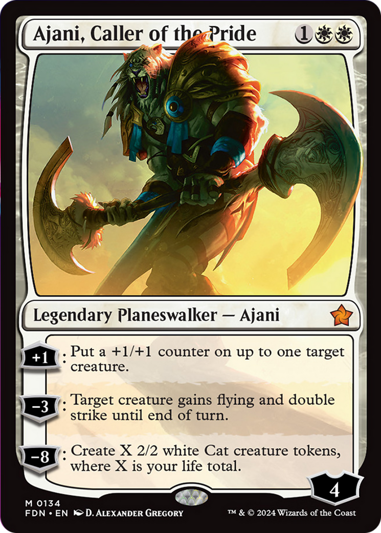 Ajani, Caller of the Pride [Foundations] | Cards and Coasters CA