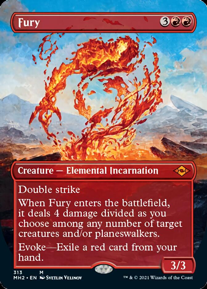 Fury (Borderless Alternate Art) [Modern Horizons 2] | Cards and Coasters CA