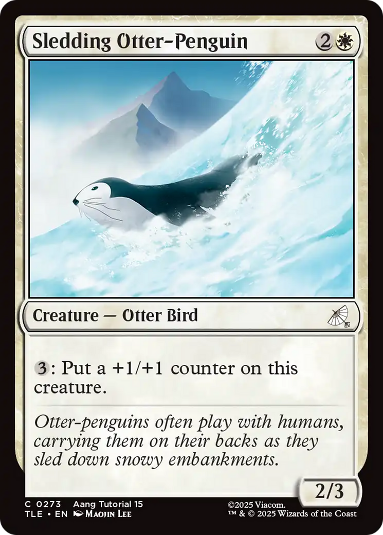 Sledding Otter-Penguin (0273) [Avatar: The Last Airbender: Eternal-Legal] | Cards and Coasters CA