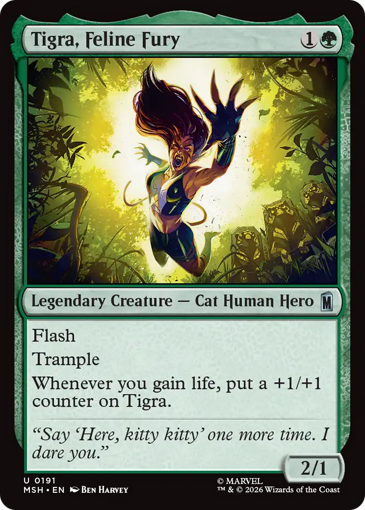 Tigra, Feline Fury [Marvel Super Heroes] | Cards and Coasters CA
