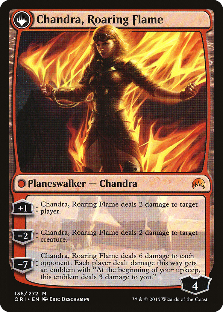 Chandra, Fire of Kaladesh // Chandra, Roaring Flame [Secret Lair: From Cute to Brute] | Cards and Coasters CA