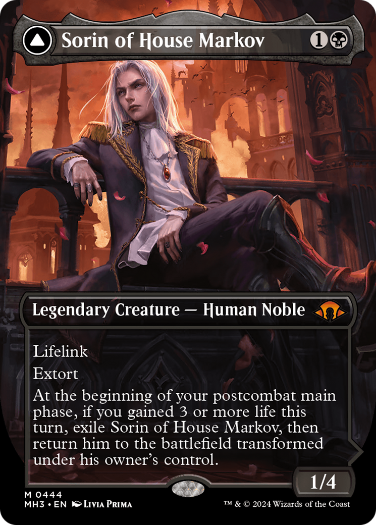 Sorin of House Markov // Sorin, Ravenous Neonate (Borderless) [Modern Horizons 3] | Cards and Coasters CA