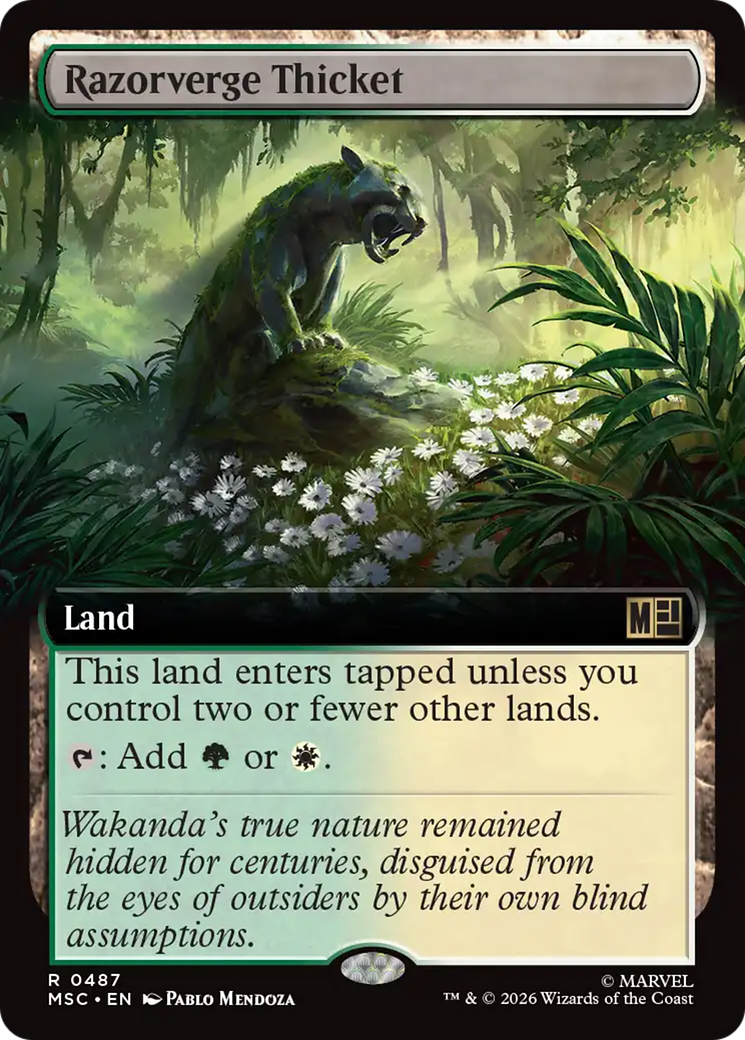 Razorverge Thicket (Extended Art) [Marvel Super Heroes Commander] | Cards and Coasters CA