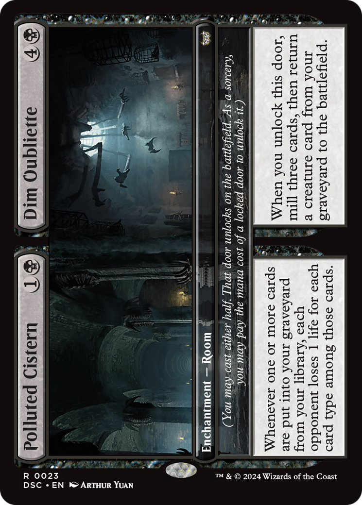 Polluted Cistern // Dim Oubliette [Duskmourn: House of Horror Commander] | Cards and Coasters CA