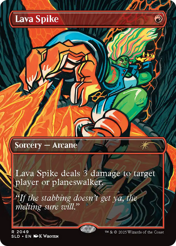 Lava Spike (2049) (Rainbow Foil) [Secret Lair Drop Series] | Cards and Coasters CA