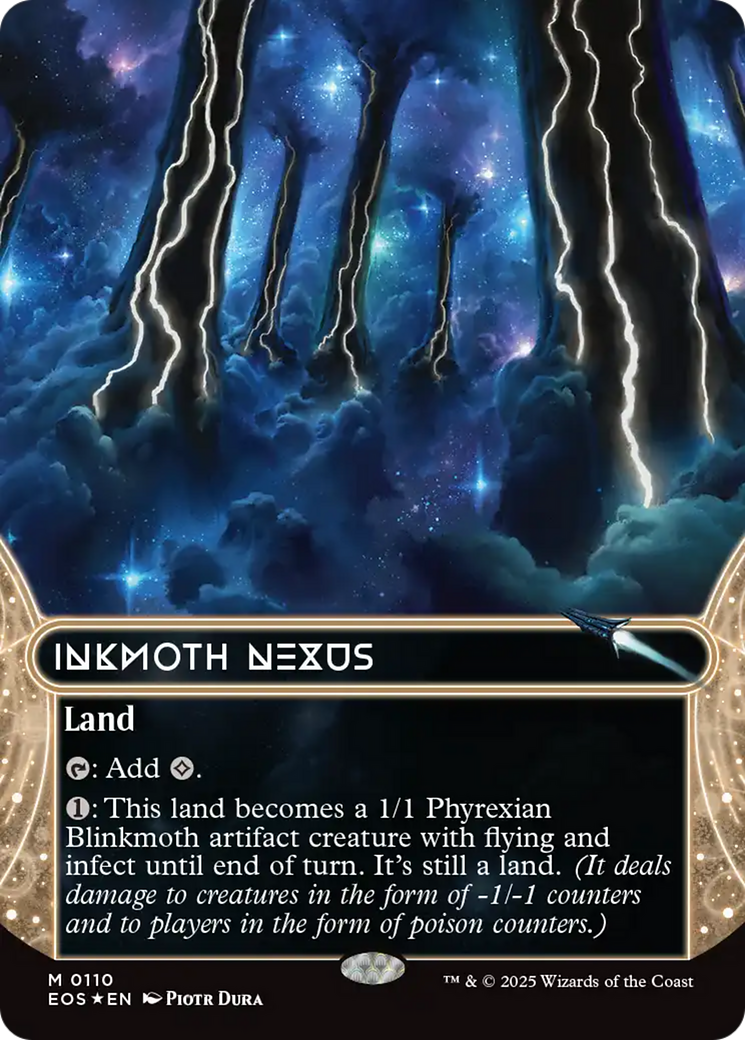 Inkmoth Nexus (0110) (Borderless) (Galaxy Foil) [Edge of Eternities: Stellar Sights] | Cards and Coasters CA