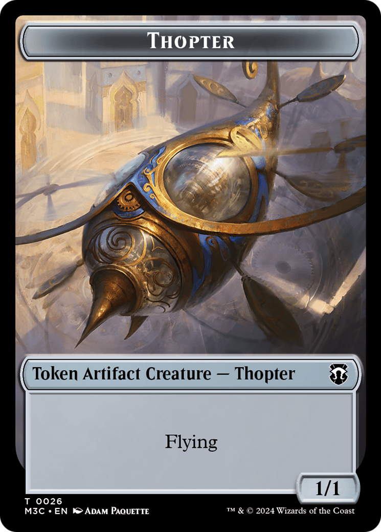 Aetherborn (Ripple Foil) // Thopter Double-Sided Token [Modern Horizons 3 Commander Tokens] | Cards and Coasters CA