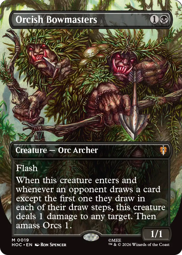 Orcish Bowmasters (Borderless) [The Hobbit: Eternal-Legal] | Cards and Coasters CA