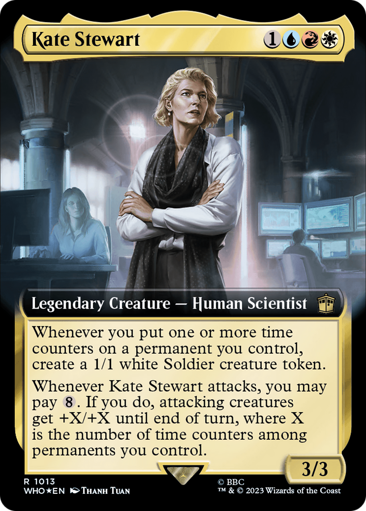 Kate Stewart (Extended Art) (Surge Foil) [Doctor Who] | Cards and Coasters CA