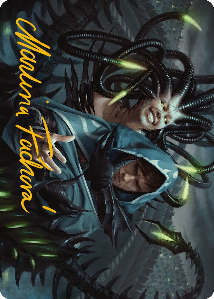 Phyrexian Arena Art Card (Gold-Stamped Signature) [Phyrexia: All Will Be One Art Series] | Cards and Coasters CA