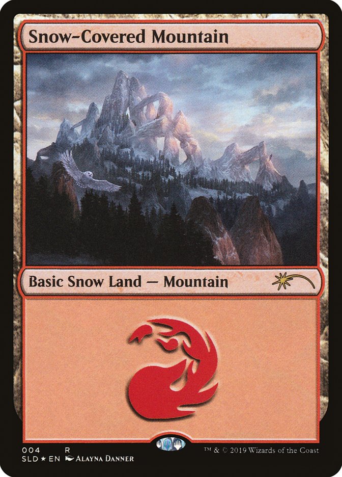 Snow-Covered Mountain (004) [Secret Lair Drop Series] | Cards and Coasters CA