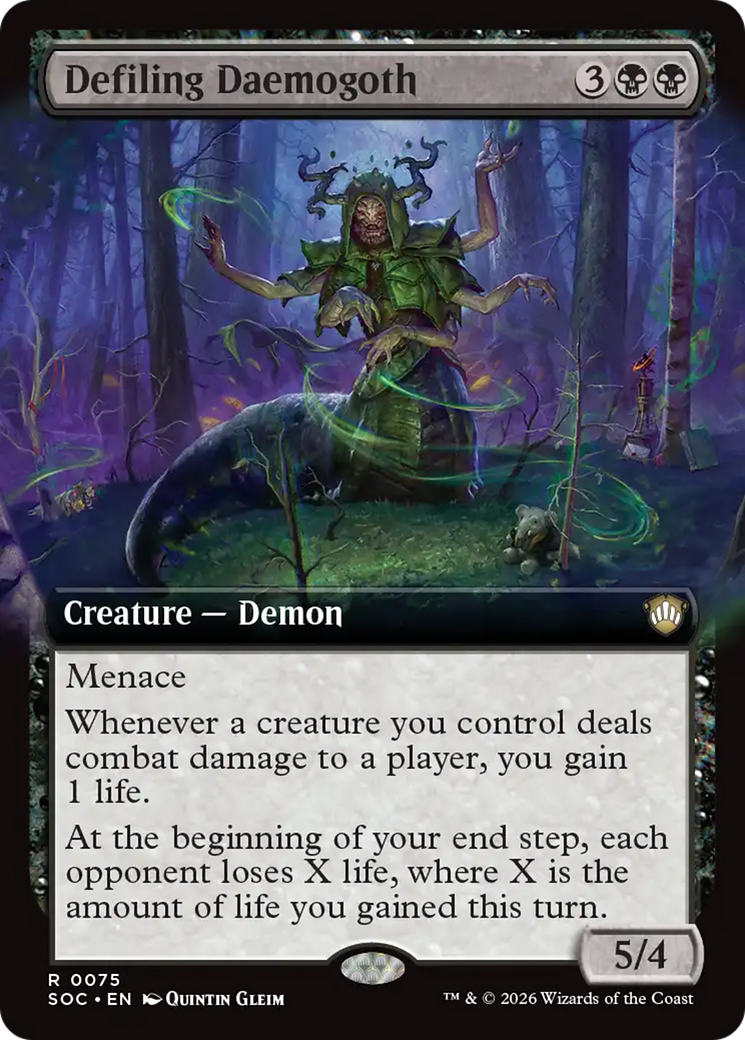 Defiling Daemogoth (Extended Art) [Secrets of Strixhaven Commander] | Cards and Coasters CA