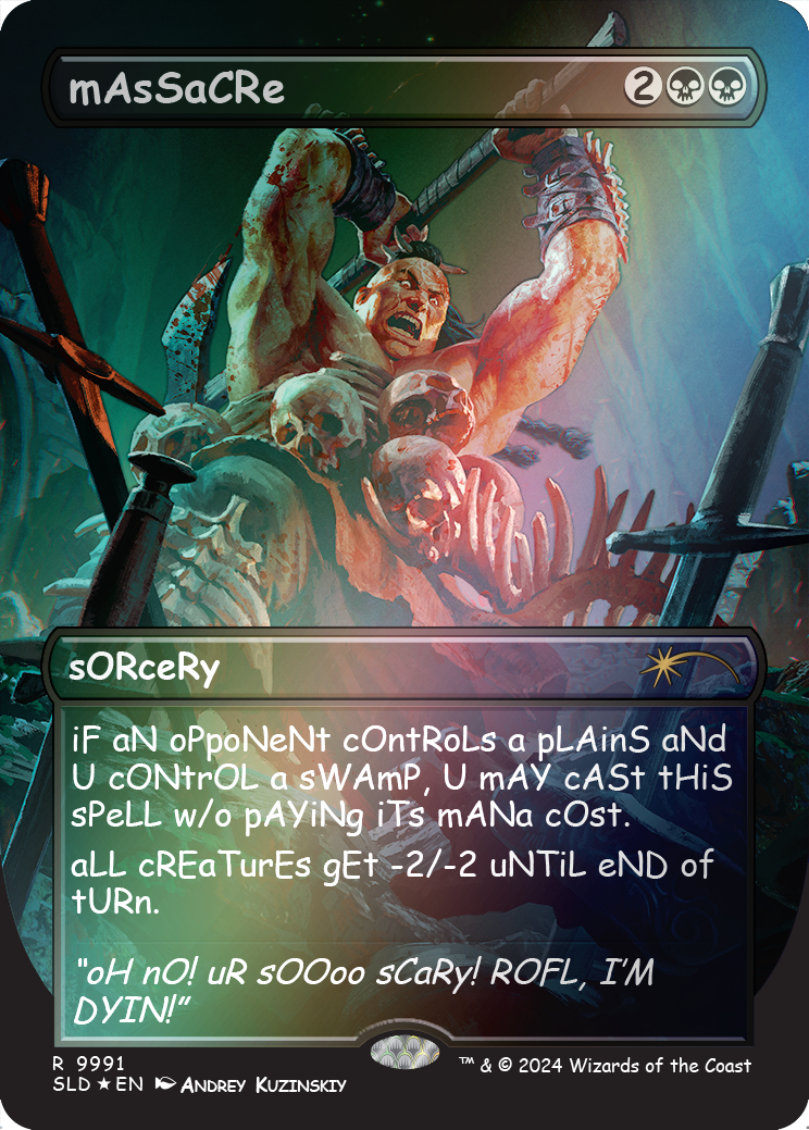 mAsSaCRe (Rainbow Foil) [Secret Lair Drop Series] | Cards and Coasters CA