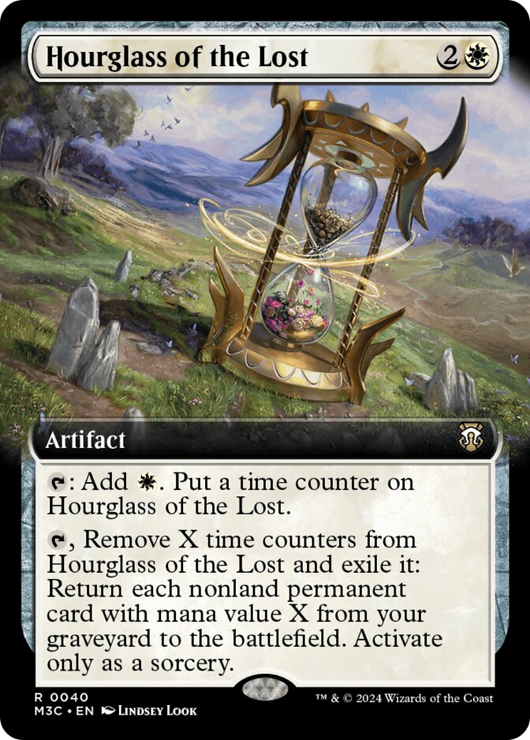 Hourglass of the Lost (Extended Art) (Ripple Foil) [Modern Horizons 3 Commander] | Cards and Coasters CA