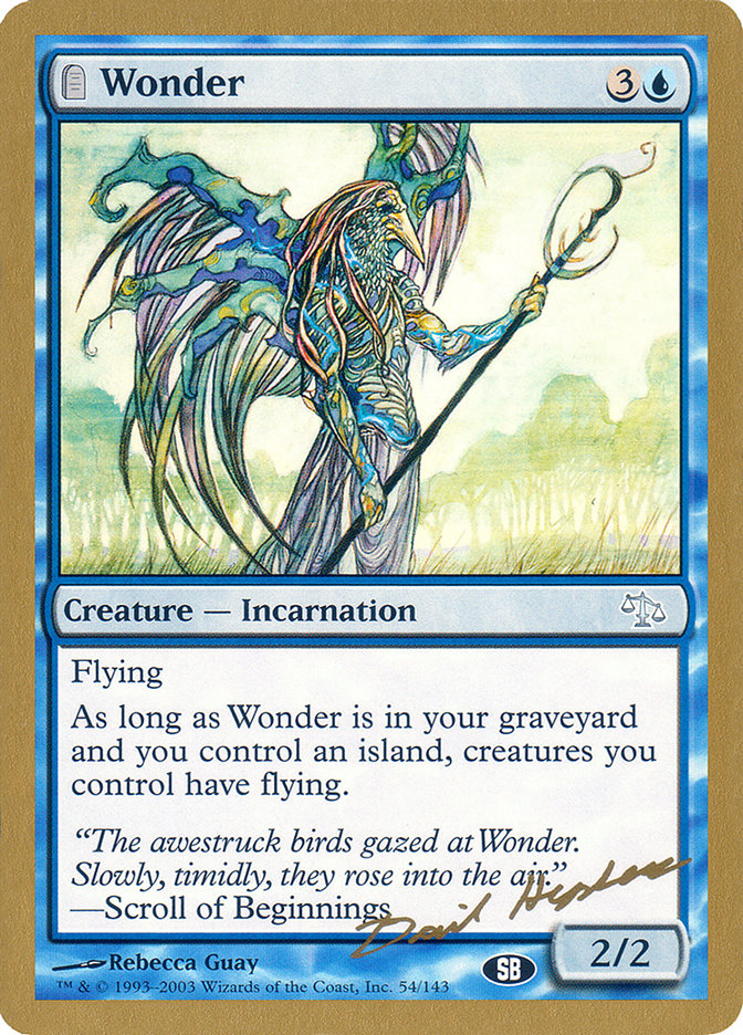 Wonder (Dave Humpherys) (SB) [World Championship Decks 2003] | Cards and Coasters CA