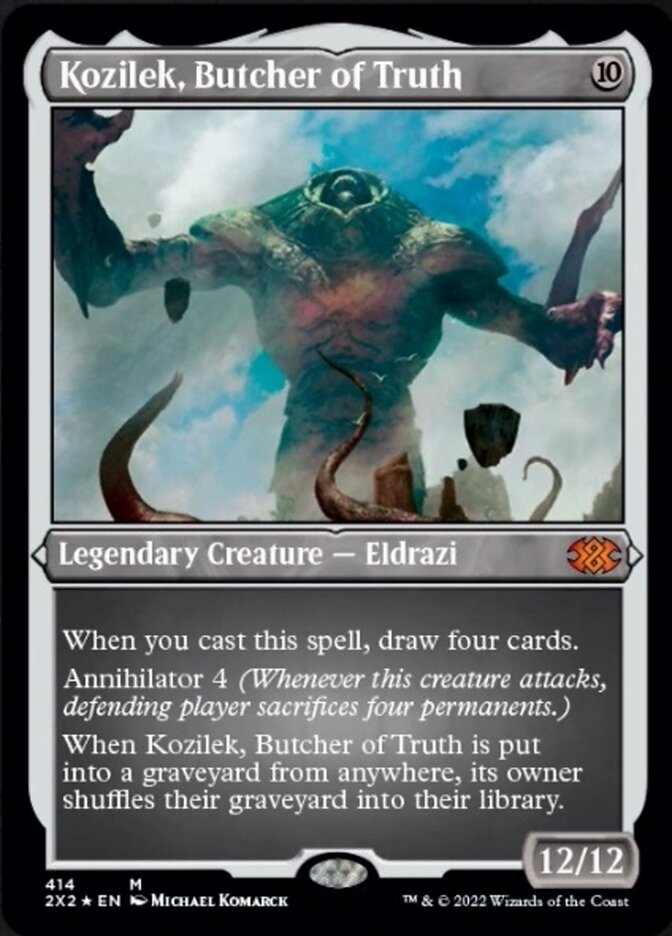 Kozilek, Butcher of Truth (Foil Etched) [Double Masters 2022] | Cards and Coasters CA