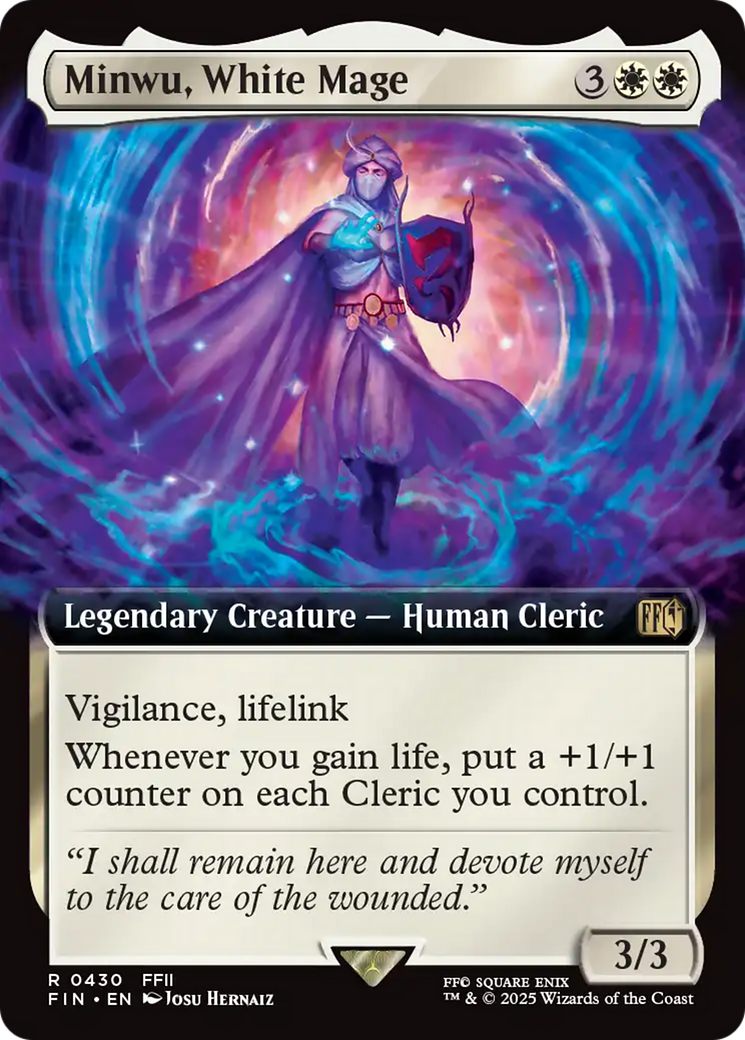 Minwu, White Mage (Extended Art) [FINAL FANTASY] | Cards and Coasters CA