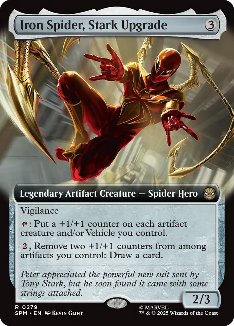 Iron Spider, Stark Upgrade (Extended Art) [Marvel's Spider-Man] | Cards and Coasters CA