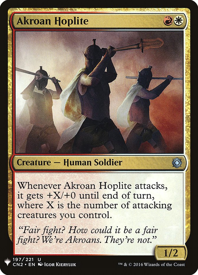 Akroan Hoplite [Mystery Booster] | Cards and Coasters CA