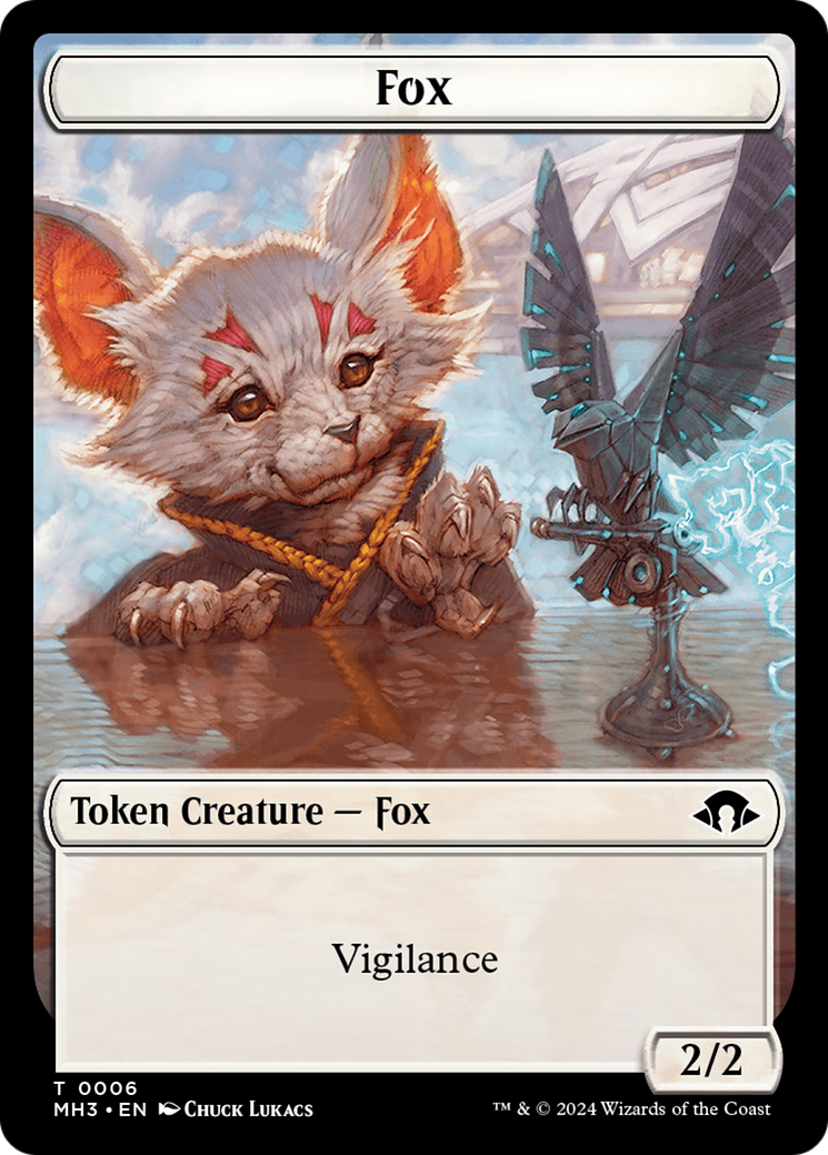 Phyrexian Germ // Fox Double-Sided Token [Modern Horizons 3 Tokens] | Cards and Coasters CA