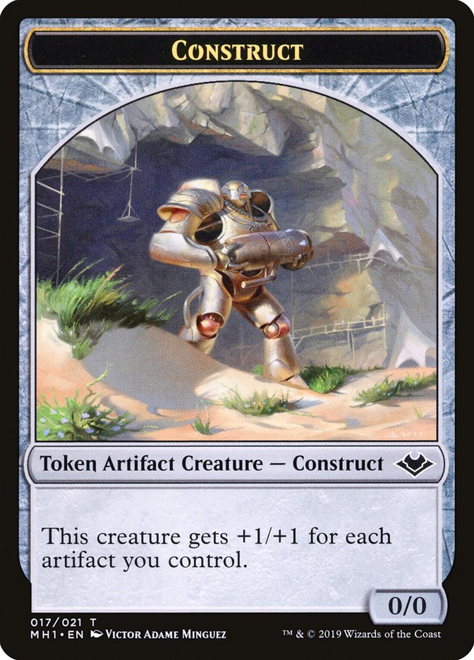 Soldier (004) // Construct (017) Double-Sided Token [Modern Horizons Tokens] | Cards and Coasters CA