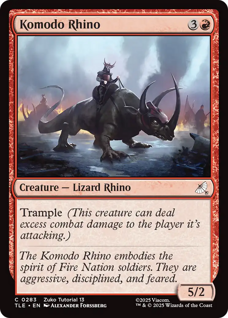 Komodo Rhino (0283) [Avatar: The Last Airbender: Eternal-Legal] | Cards and Coasters CA
