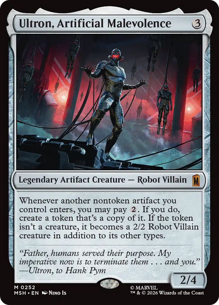 Ultron, Artificial Malevolence [Marvel Super Heroes] | Cards and Coasters CA