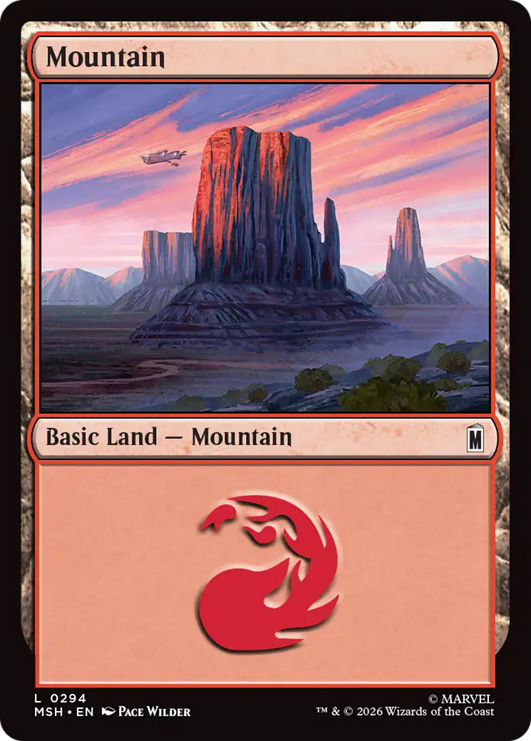Mountain (0294) [Marvel Super Heroes] | Cards and Coasters CA