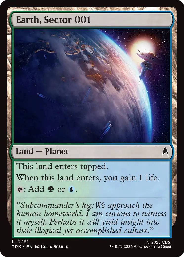 Earth, Sector 001 [Star Trek] | Cards and Coasters CA