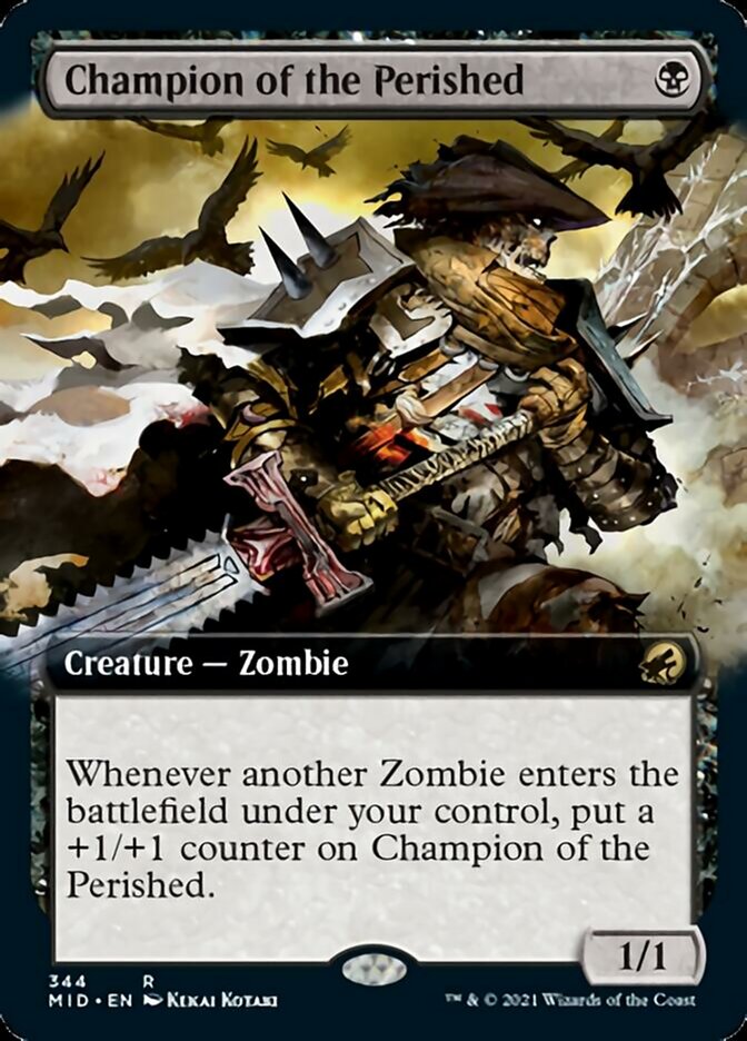 Champion of the Perished (Extended Art) [Innistrad: Midnight Hunt] | Cards and Coasters CA