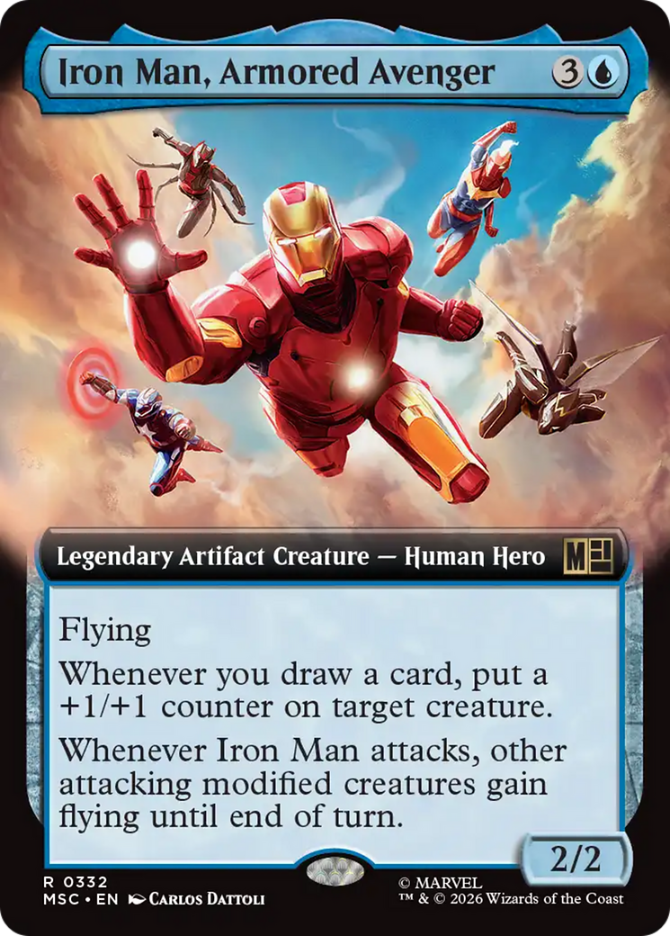 Iron Man, Armored Avenger (Extended Art) [Marvel Super Heroes Commander] | Cards and Coasters CA