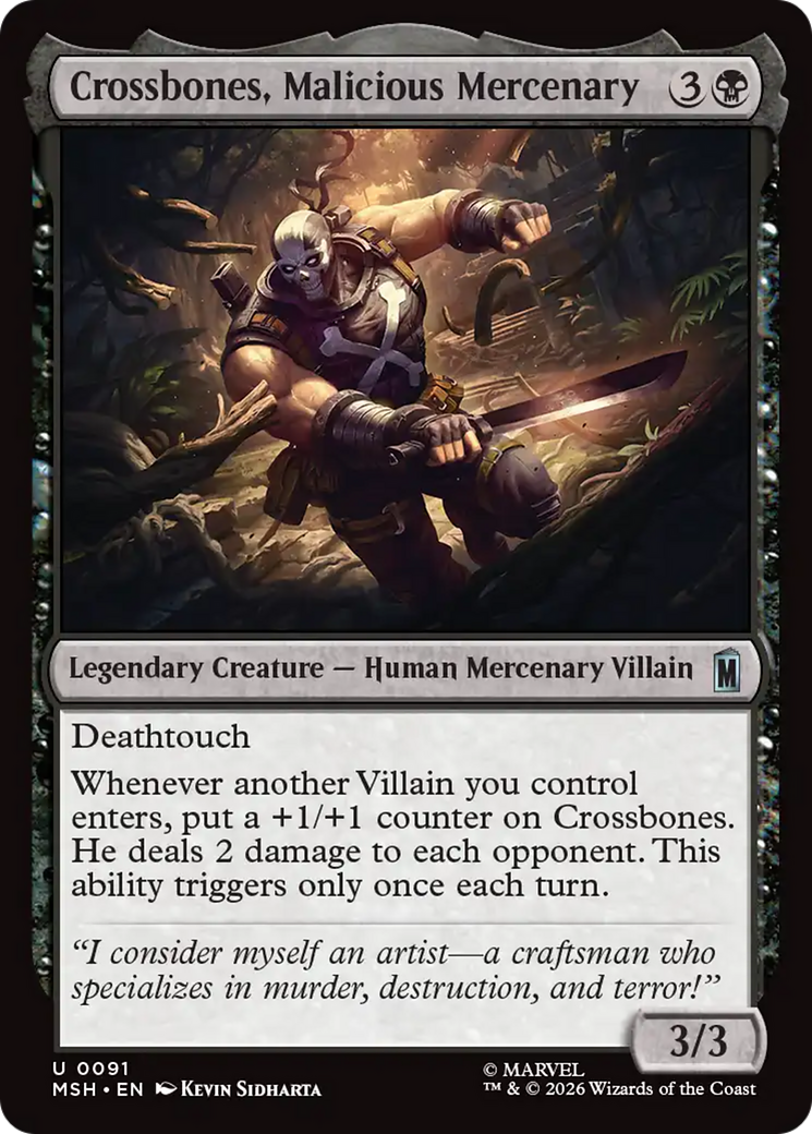 Crossbones, Malicious Mercenary [Marvel Super Heroes] | Cards and Coasters CA