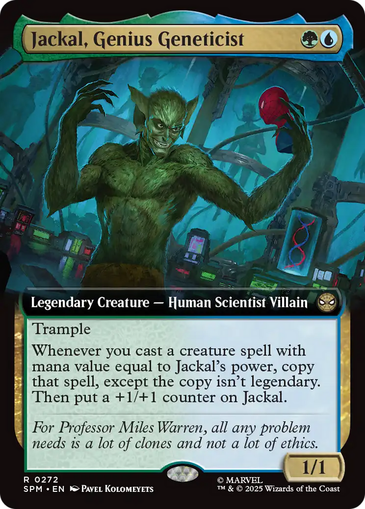 Jackal, Genius Geneticist (Extended Art) [Marvel's Spider-Man] | Cards and Coasters CA