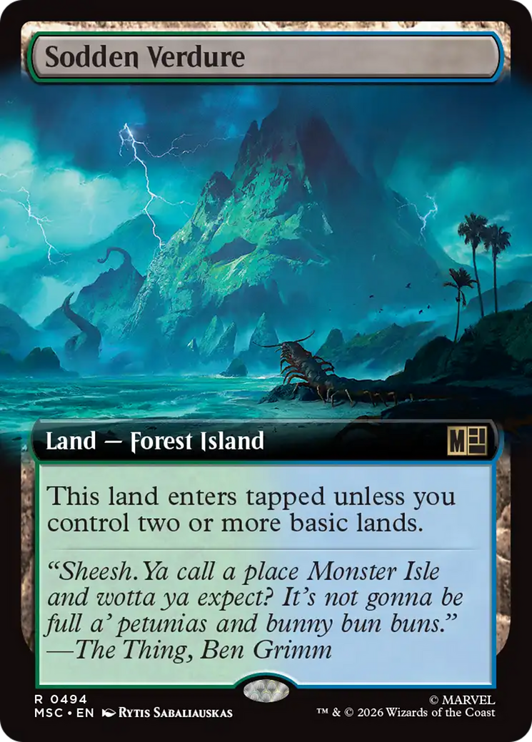 Sodden Verdure (Extended Art) [Marvel Super Heroes Commander] | Cards and Coasters CA