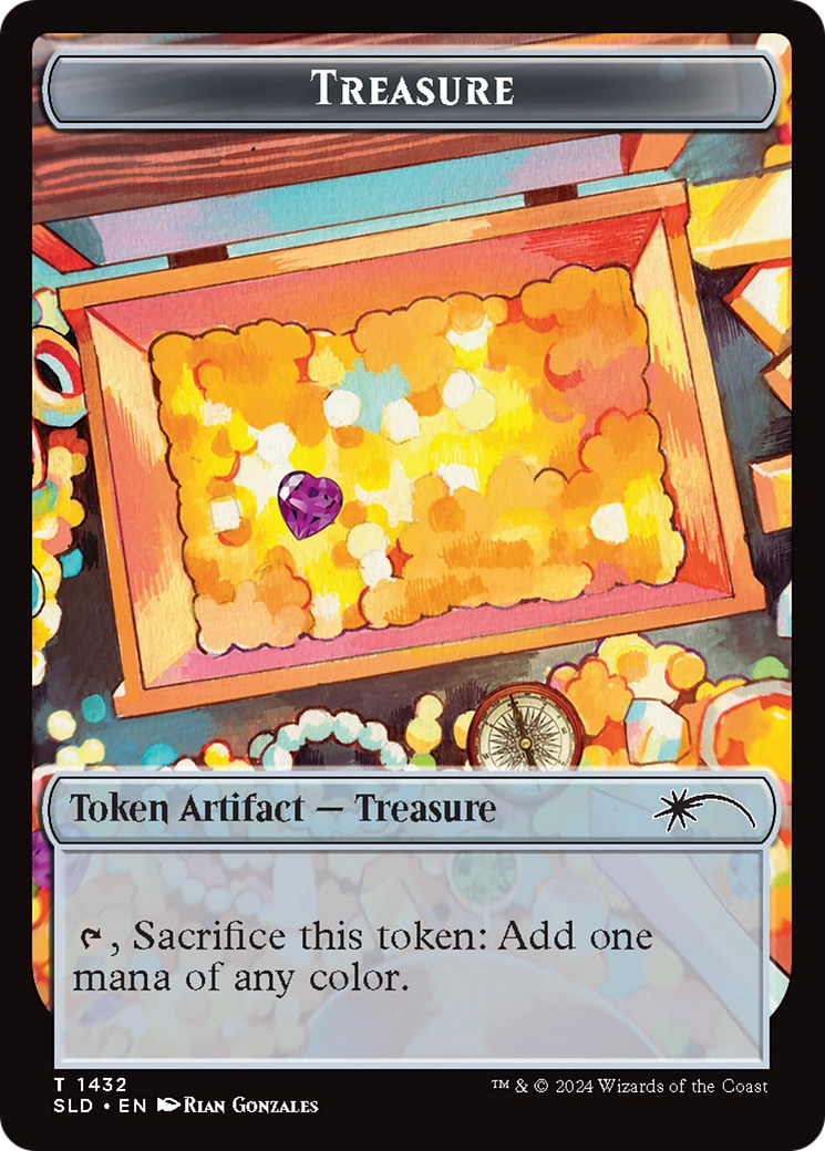 Treasure Token (1432) (Rainbow Foil) [Secret Lair Drop Series] | Cards and Coasters CA