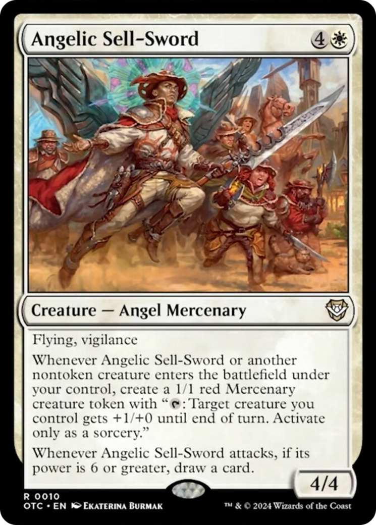 Angelic Sell-Sword [Outlaws of Thunder Junction Commander] | Cards and Coasters CA