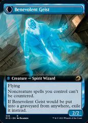 Malevolent Hermit // Benevolent Geist (Extended Art) [Innistrad: Midnight Hunt] | Cards and Coasters CA