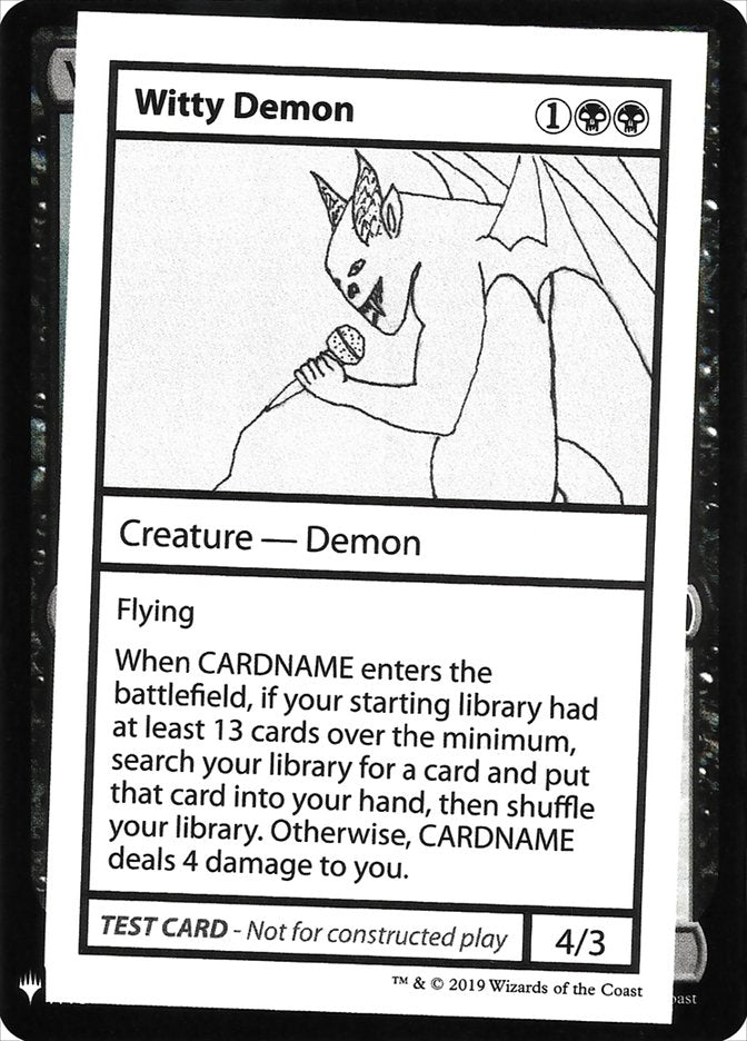 Witty Demon [Mystery Booster Playtest Cards] | Cards and Coasters CA