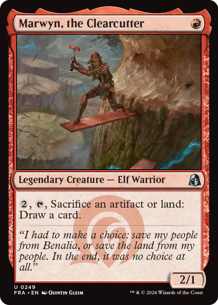 Marwyn, the Clearcutter [Reality Fracture] | Cards and Coasters CA