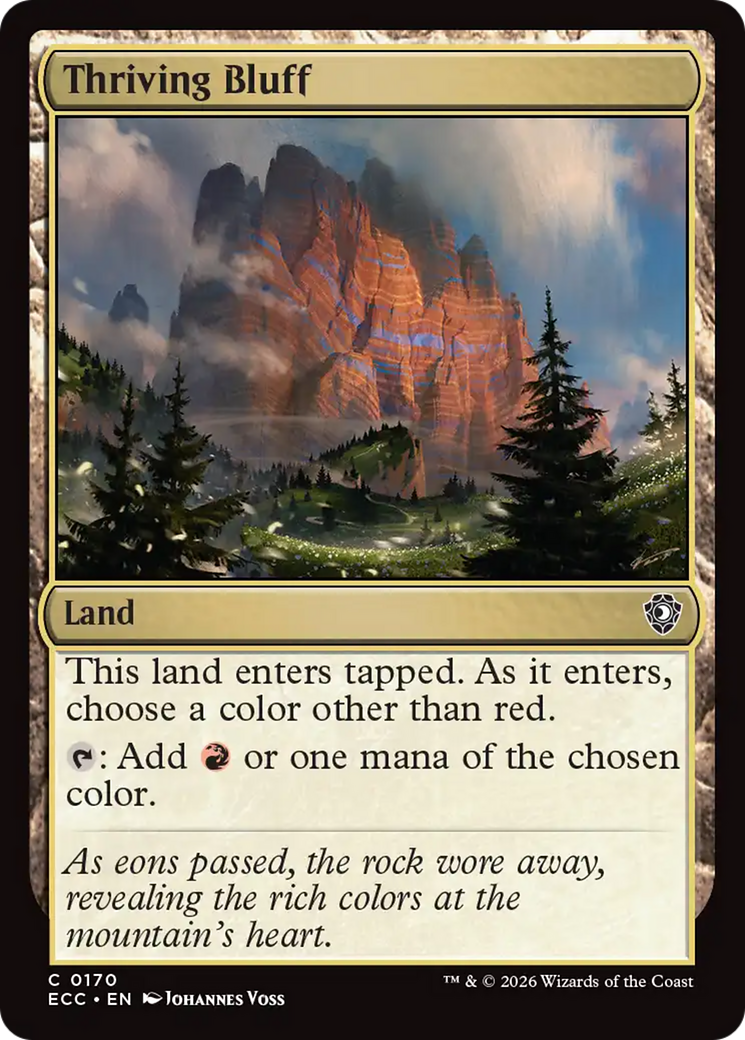 Thriving Bluff [Lorwyn Eclipsed Commander] | Cards and Coasters CA