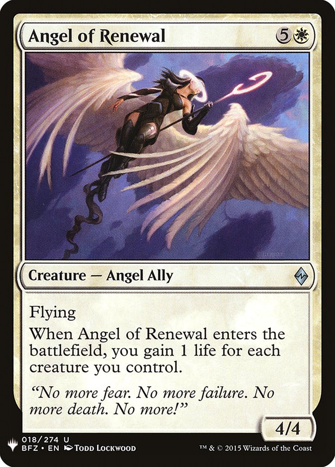 Angel of Renewal [Mystery Booster] | Cards and Coasters CA