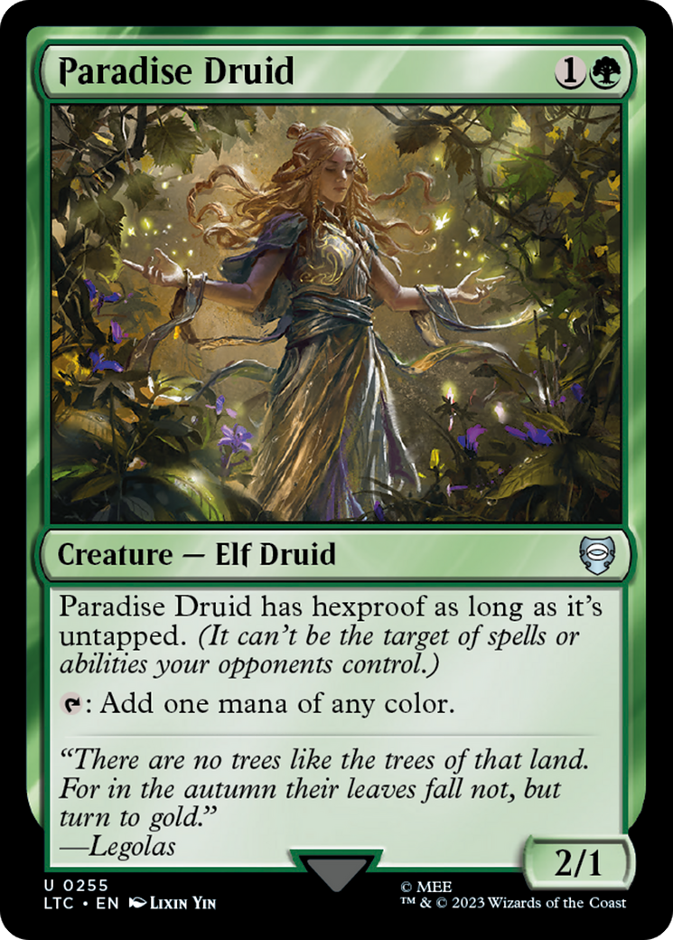 Paradise Druid [The Lord of the Rings: Tales of Middle-Earth Commander] | Cards and Coasters CA