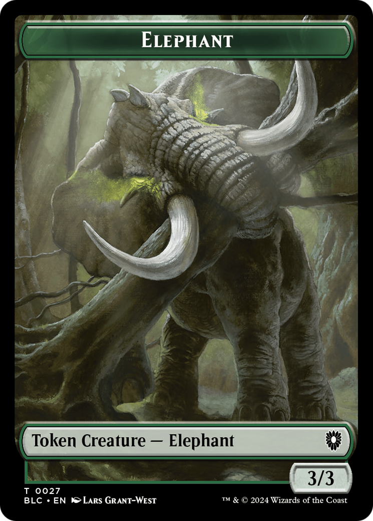 Elephant // Squid Double-Sided Token [Bloomburrow Commander Tokens] | Cards and Coasters CA