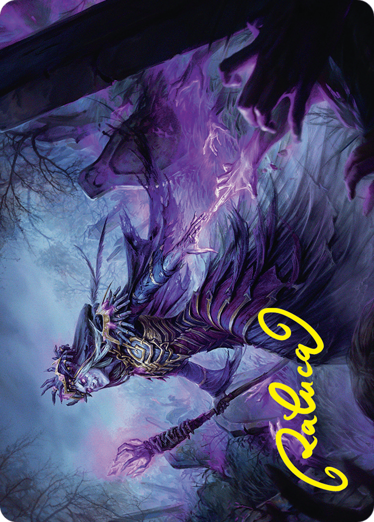 Zul Ashur, Lich Lord Art Card (10/54) (Gold-Stamped Signature) [Foundations Art Series] | Cards and Coasters CA